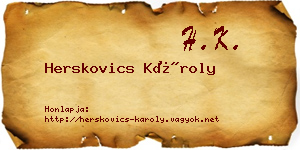 Herskovics Károly névjegykártya